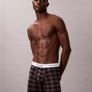Calvin Klein Men's Black Plaid Boxers Briefs